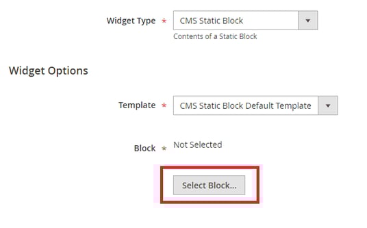 select the block_Magento