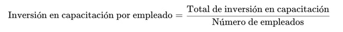 Inversión en Capacitación por Empleado