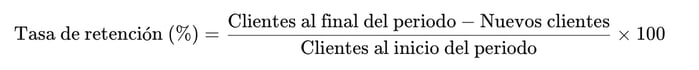 Tasa Retención de Clientes (%)