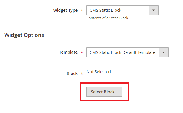 select the block_Magento